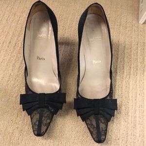 Lace and satin Louboutins